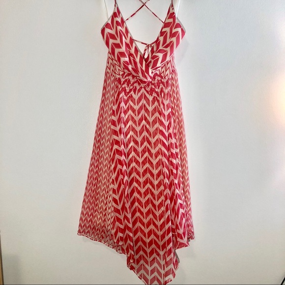 Max Azria Collection Silk Handkerchief Dress Sz 6 - Picture 1 of 8